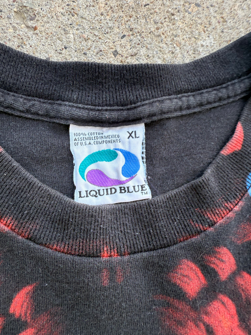 1996 Liquid Blue All Over Print Shirt Large