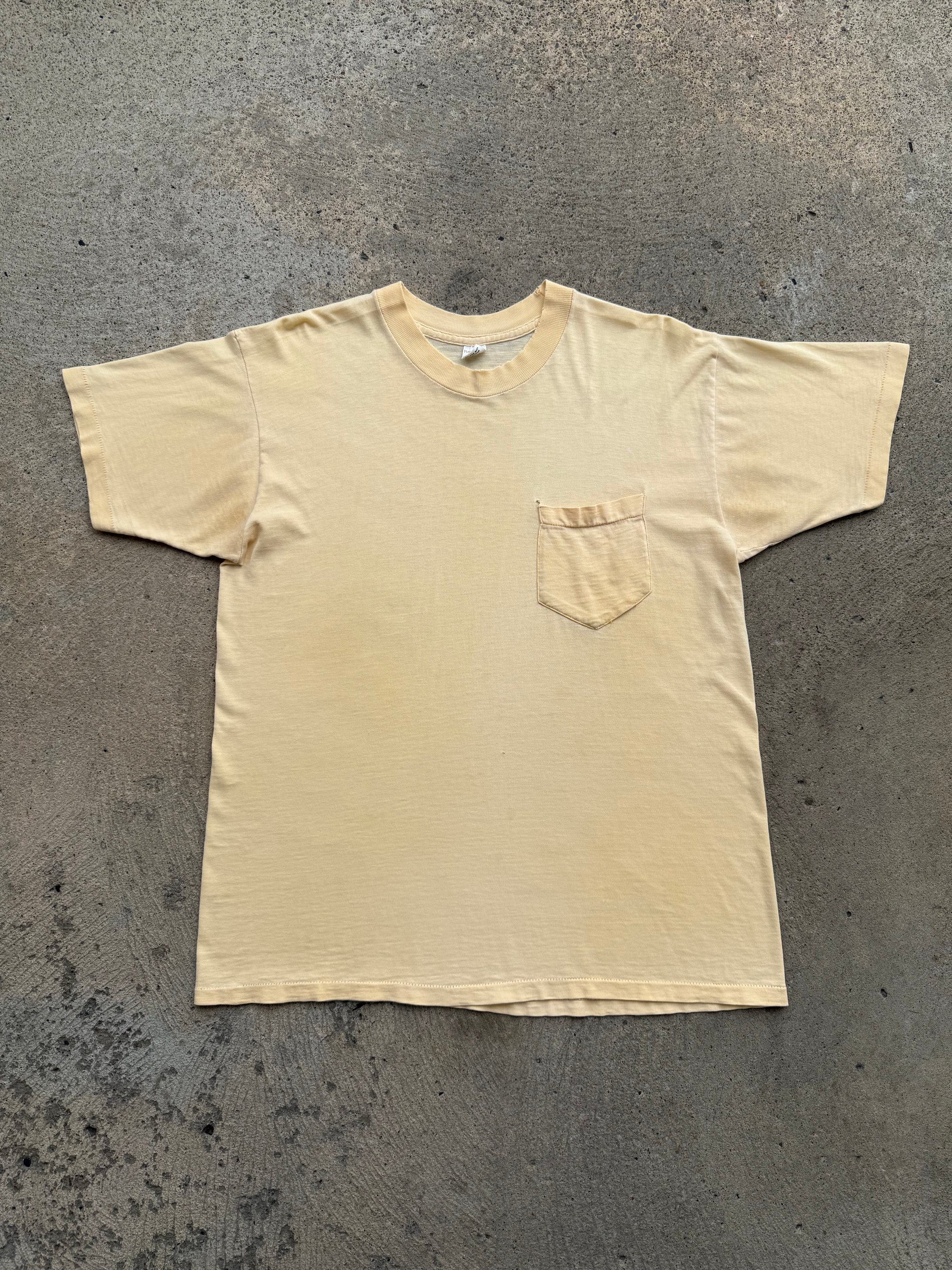 1960s 70s Yellow Pocket Shirt