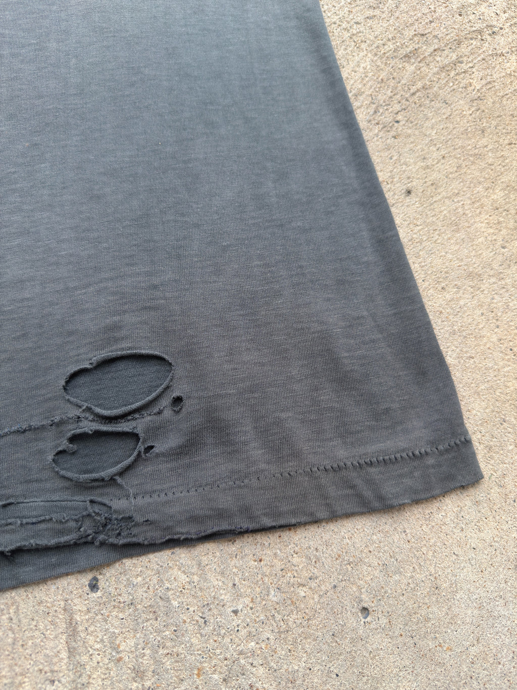 1950s 60s Black Thrashed Pocket Shirt Medium