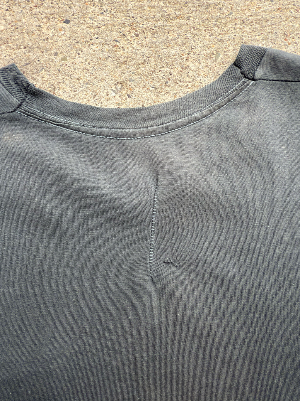 1950s 60s Black Thrashed Pocket Shirt Medium