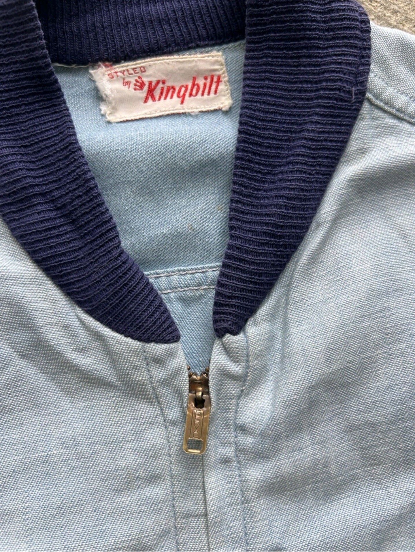 1950s Kingbilt Chambray Jacket Medium Large