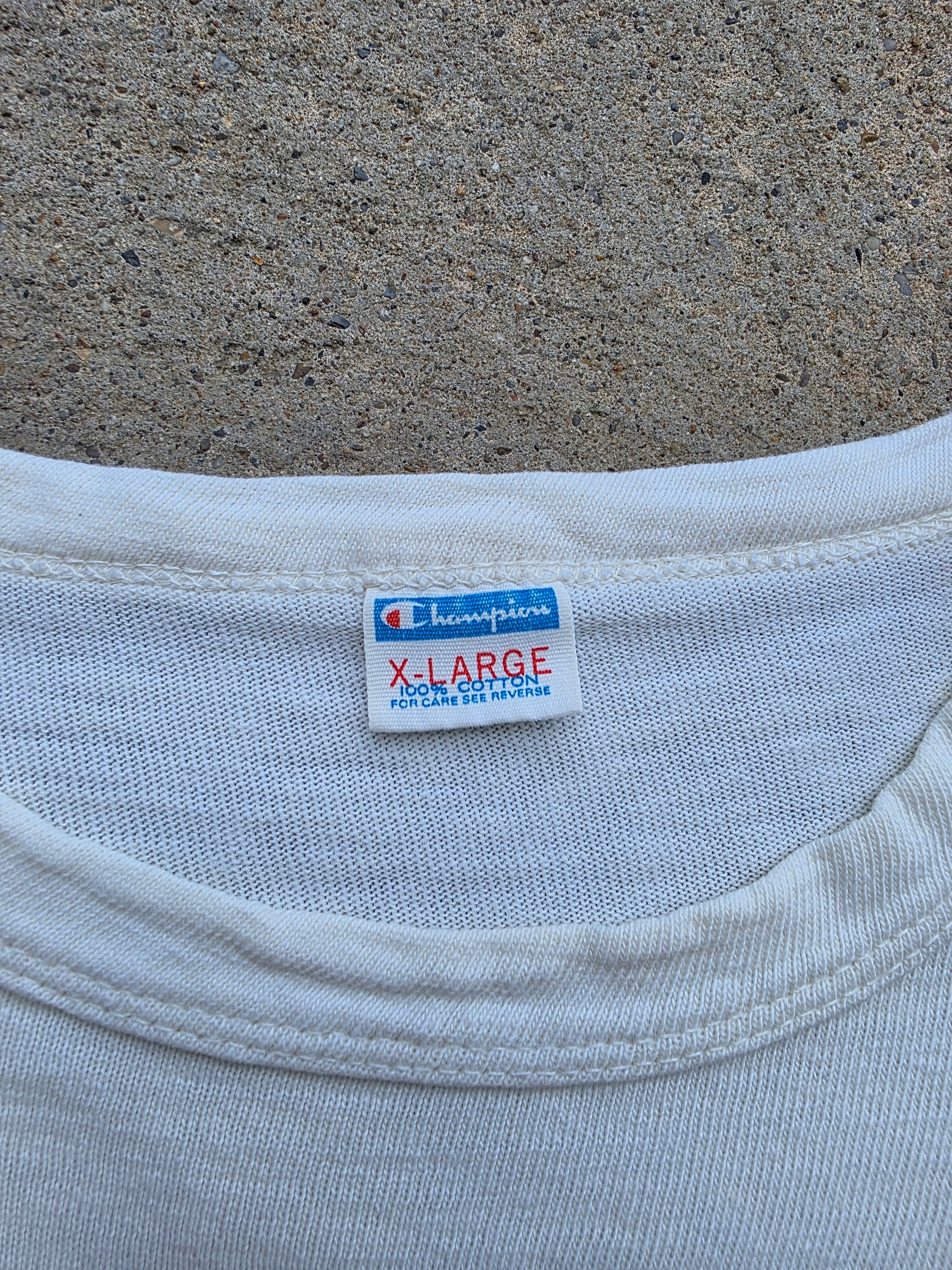 1970s Colorado University Champion Blue Bar Shirt XL