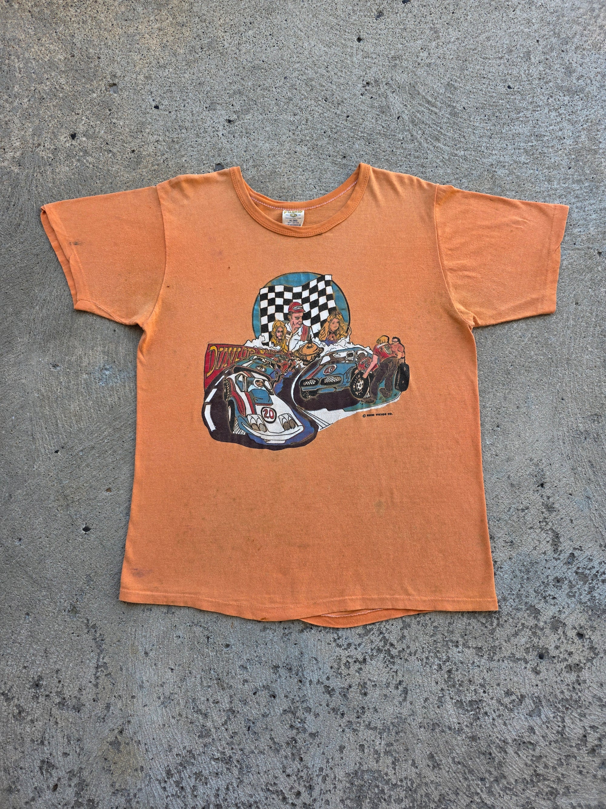 1970s Dunlop Racing Reese Victor Shirt XL