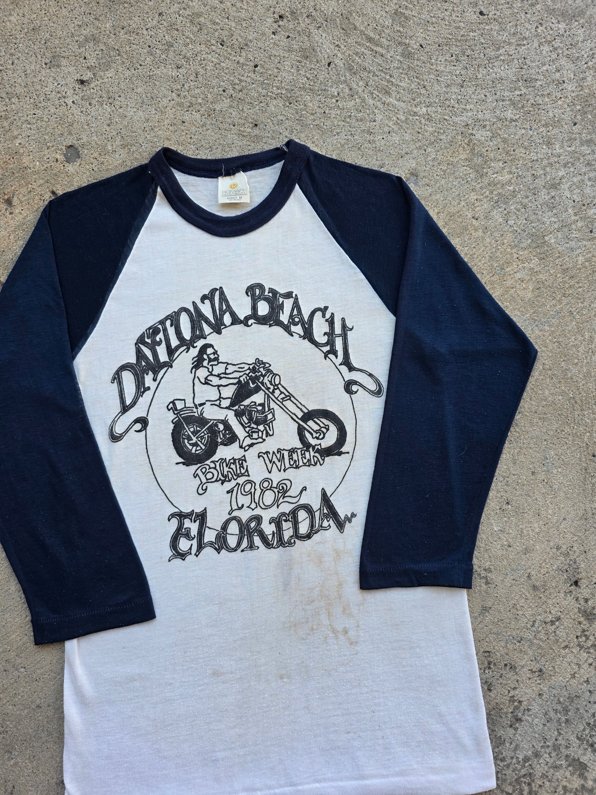 1982 Daytona Beach Raglan Shirt Medium