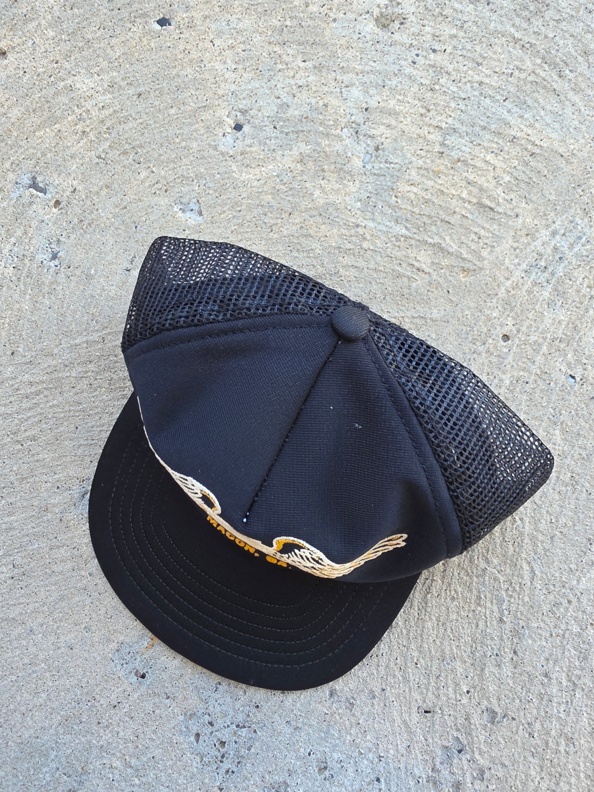 1980s Harley Davidson Trucker Hat Puff Print Macon GA