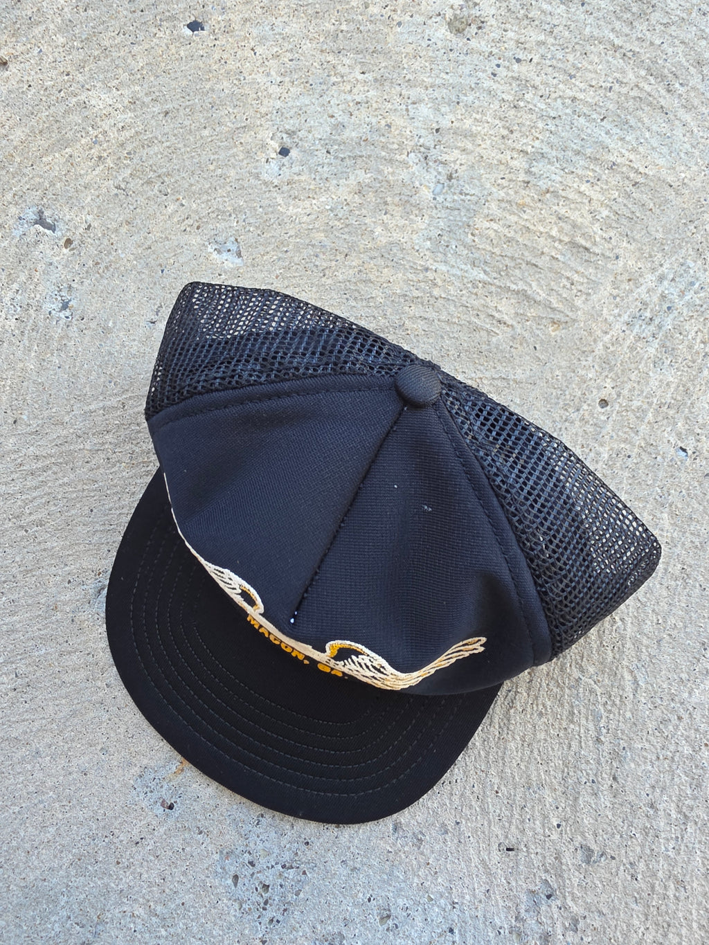 1980s Harley Davidson Trucker Hat Puff Print Macon GA