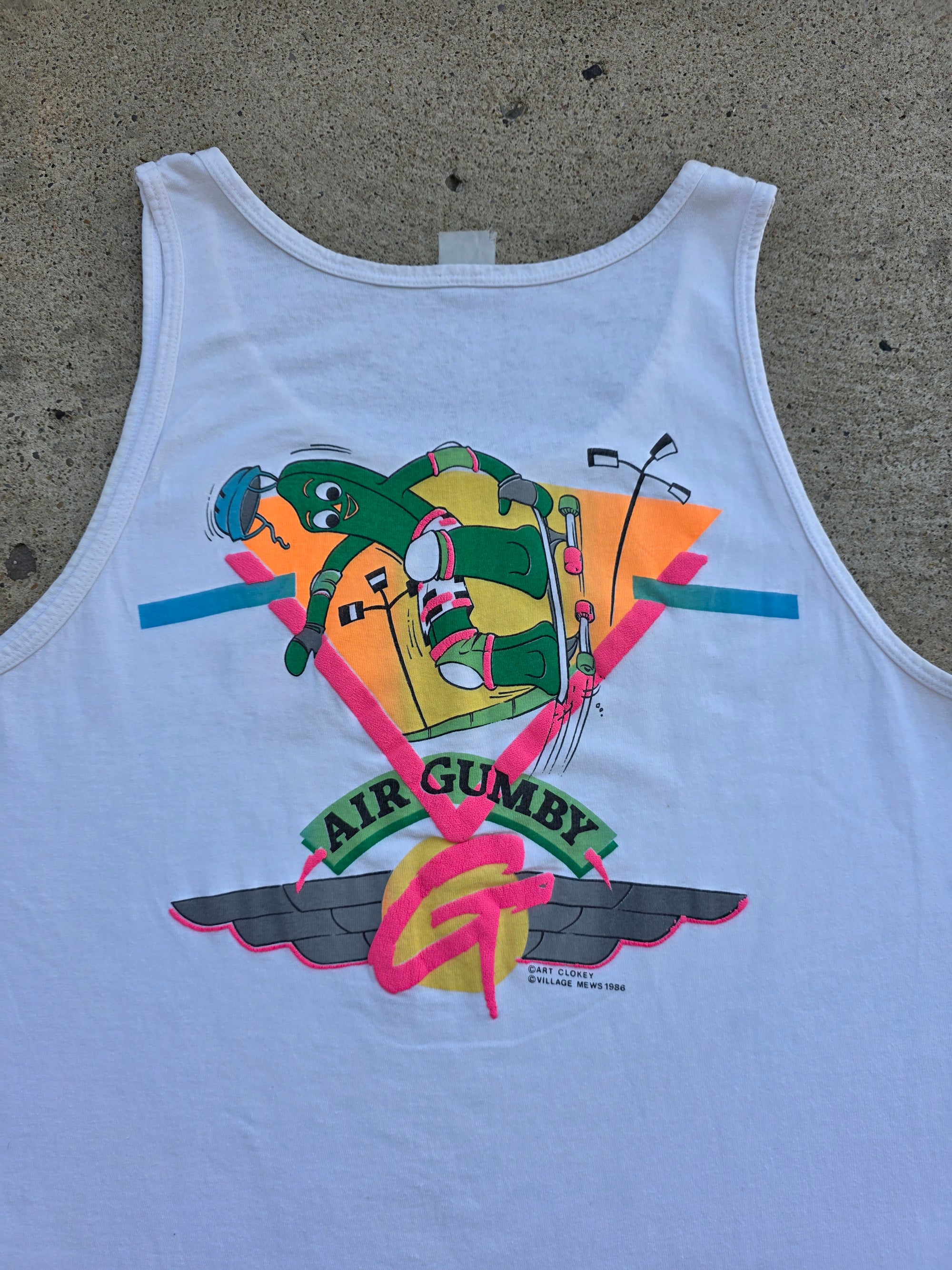 1986 Air Gumby Skateboard Tanktop Large