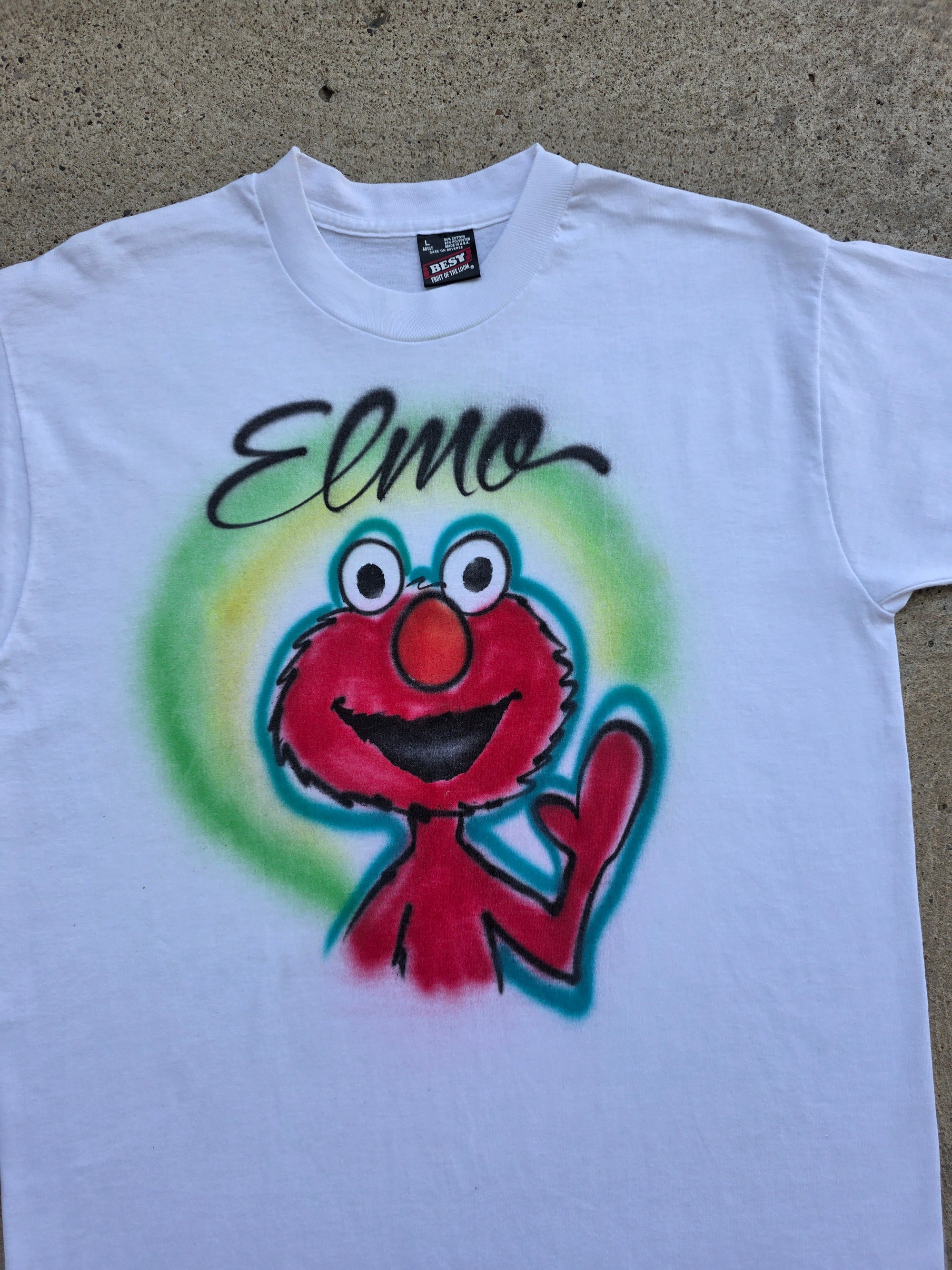1990s Elmo Airbrush Shirt Large