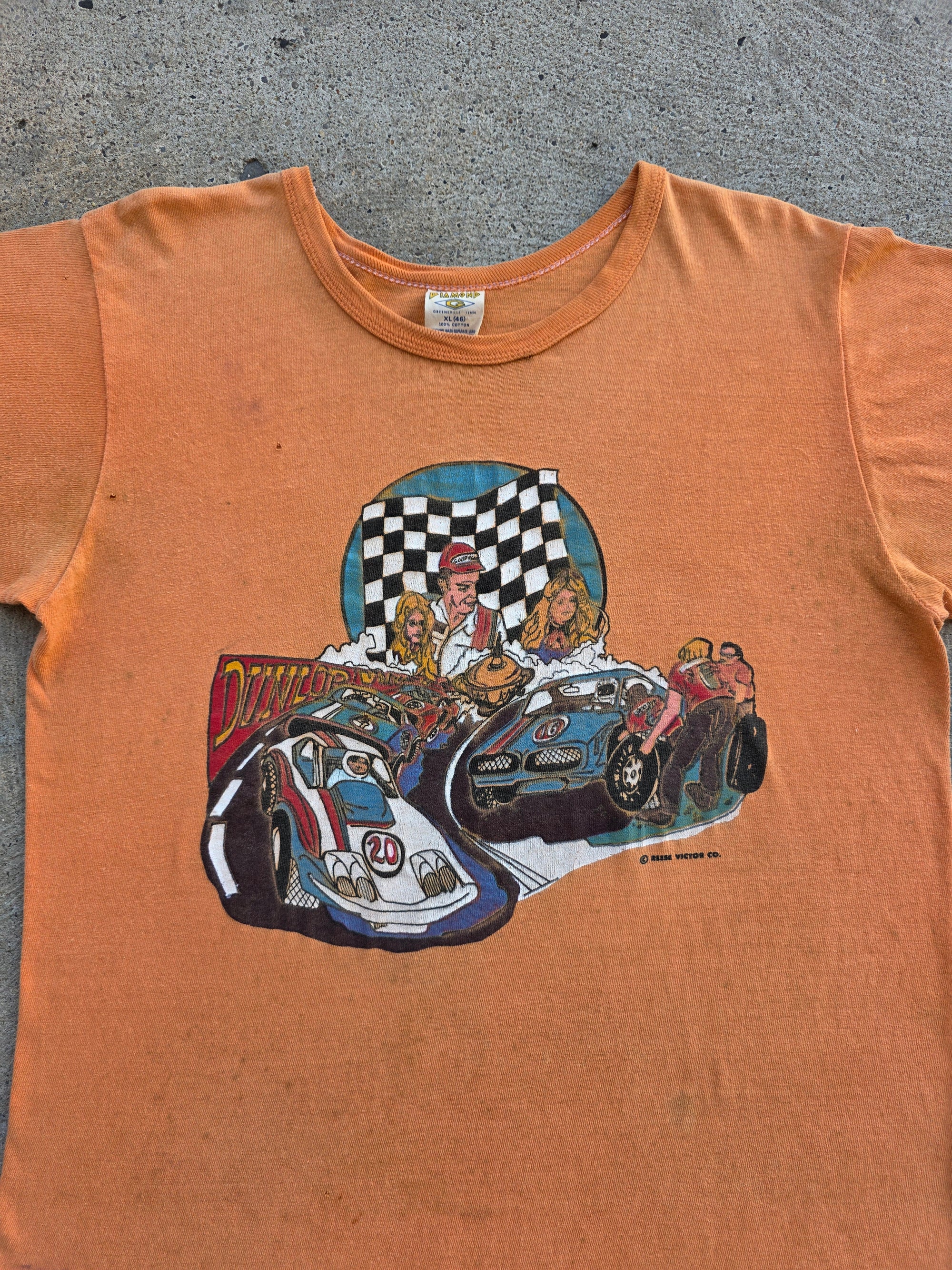 1970s Dunlop Racing Reese Victor Shirt XL