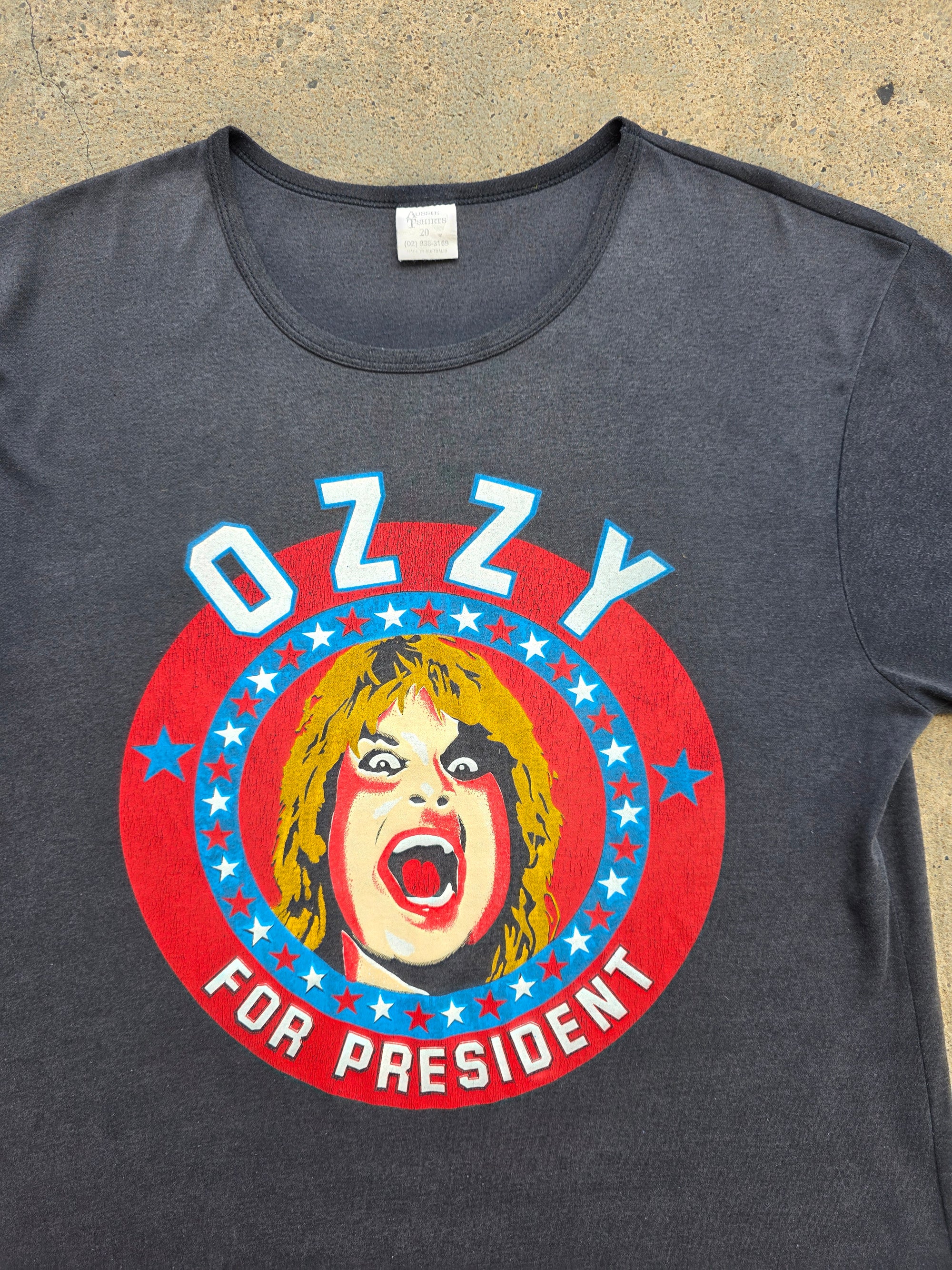 1980s "Ozzy For President" Australian Shirt Large
