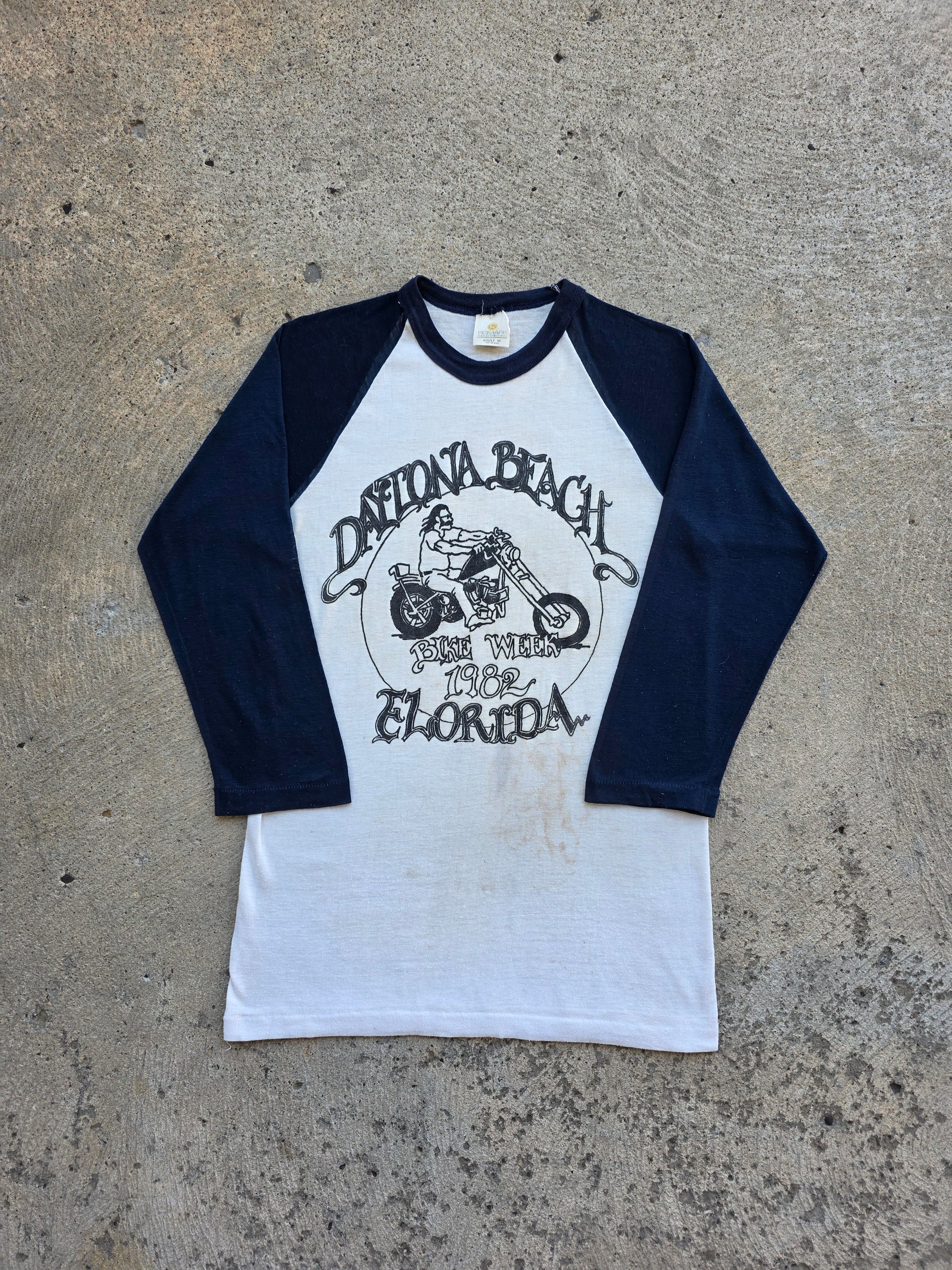 1982 Daytona Beach Raglan Shirt Medium