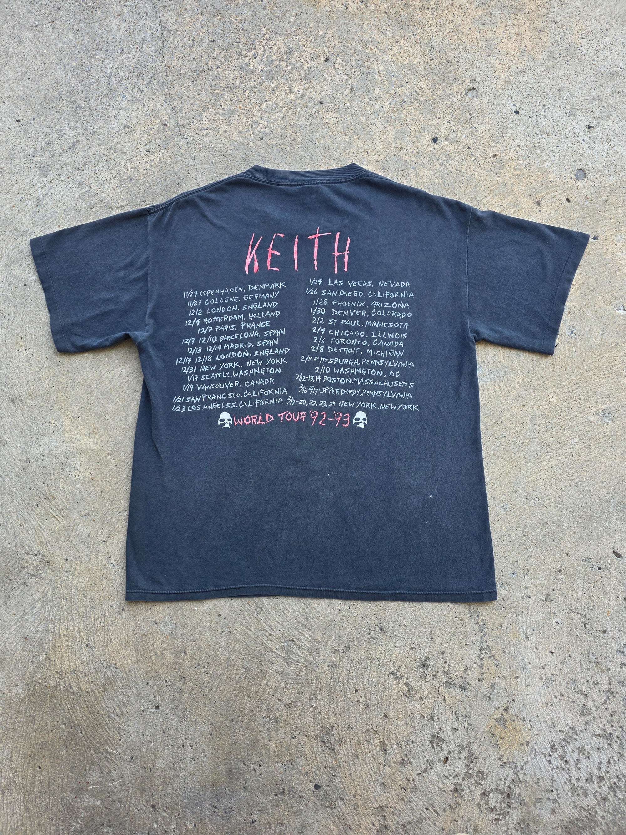 1992 1993 Keith Richards "The X Pensive Winos" Tour Shirt XL