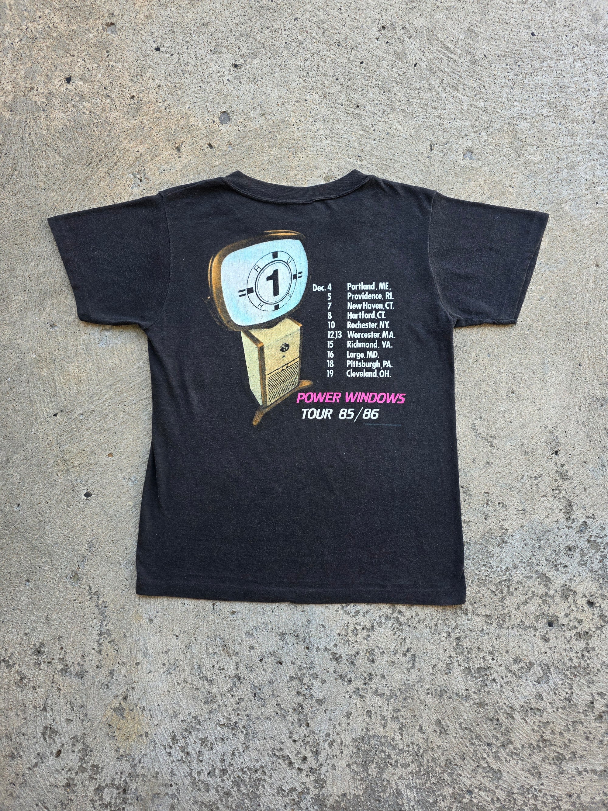 1985/86 Rush Power Windows Tour Shirt Medium