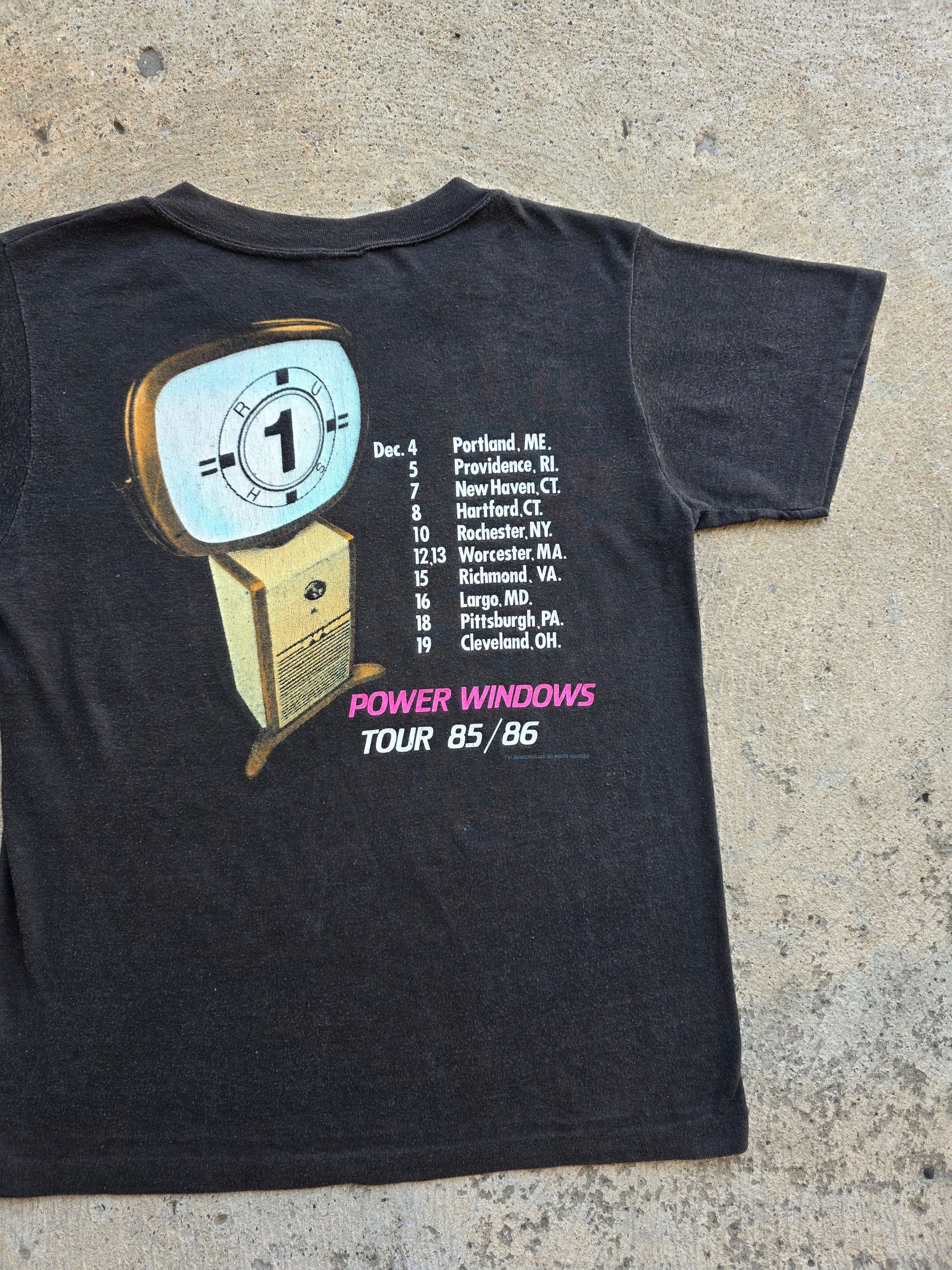1985/86 Rush Power Windows Tour Shirt Medium