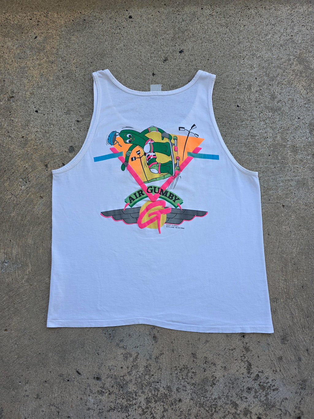 1986 Air Gumby Skateboard Tanktop Large