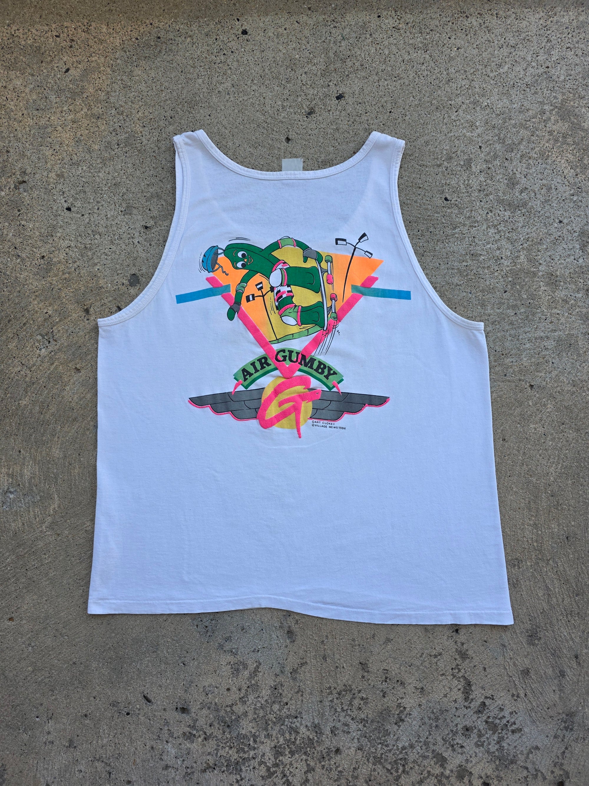 1986 Air Gumby Skateboard Tanktop Large